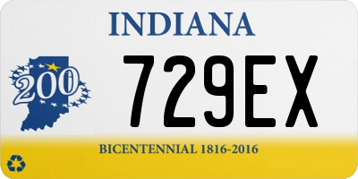 IN license plate 729EX