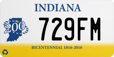 IN license plate 729FM