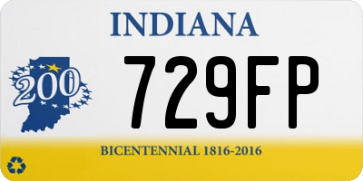 IN license plate 729FP