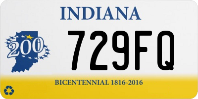 IN license plate 729FQ