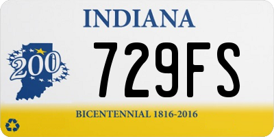 IN license plate 729FS