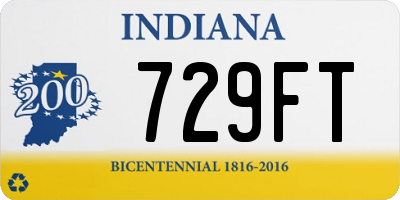 IN license plate 729FT