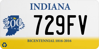 IN license plate 729FV