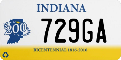IN license plate 729GA