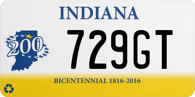 IN license plate 729GT