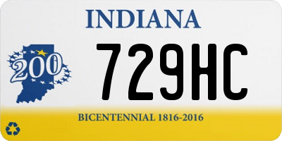 IN license plate 729HC