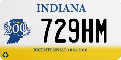 IN license plate 729HM