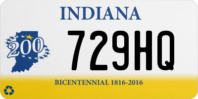 IN license plate 729HQ