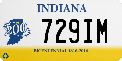 IN license plate 729IM