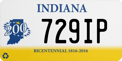 IN license plate 729IP