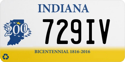 IN license plate 729IV