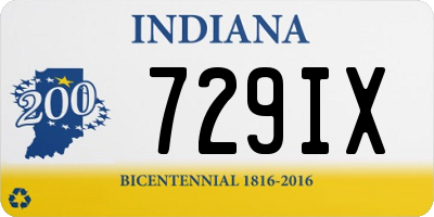 IN license plate 729IX