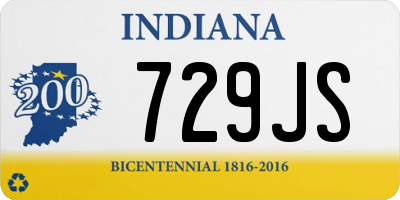 IN license plate 729JS