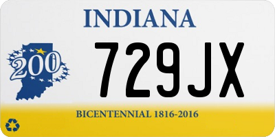 IN license plate 729JX