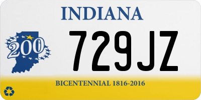 IN license plate 729JZ