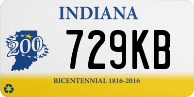 IN license plate 729KB