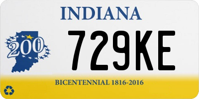 IN license plate 729KE