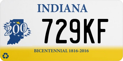 IN license plate 729KF