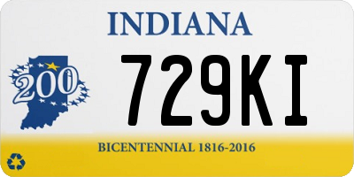 IN license plate 729KI