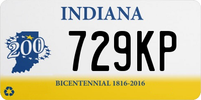 IN license plate 729KP