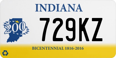 IN license plate 729KZ