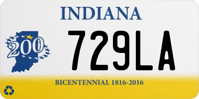 IN license plate 729LA