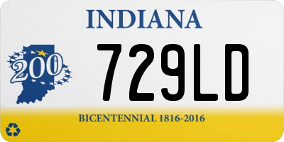 IN license plate 729LD