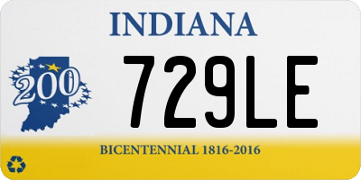 IN license plate 729LE