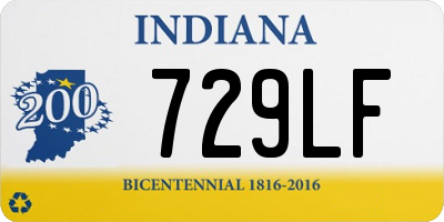 IN license plate 729LF