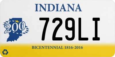 IN license plate 729LI