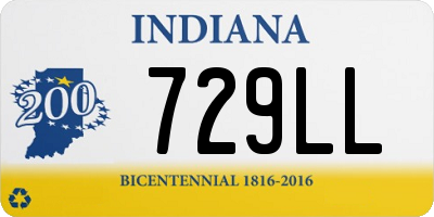 IN license plate 729LL