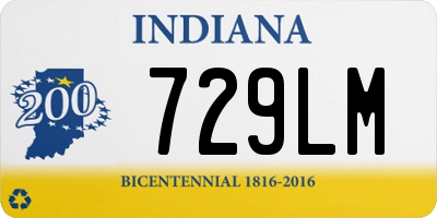 IN license plate 729LM