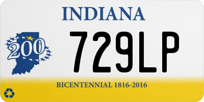 IN license plate 729LP