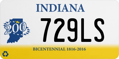 IN license plate 729LS