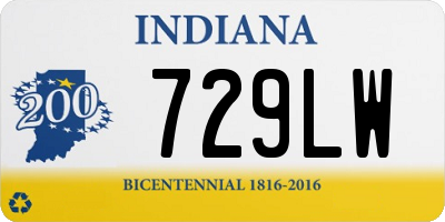 IN license plate 729LW