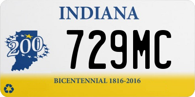 IN license plate 729MC