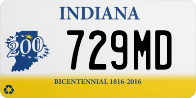 IN license plate 729MD