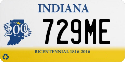 IN license plate 729ME