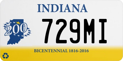 IN license plate 729MI