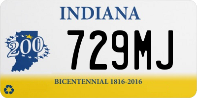 IN license plate 729MJ