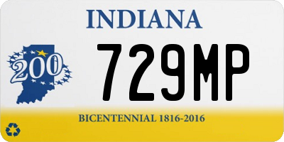 IN license plate 729MP