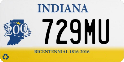 IN license plate 729MU