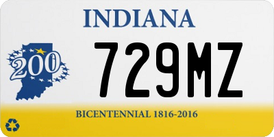 IN license plate 729MZ