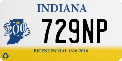 IN license plate 729NP