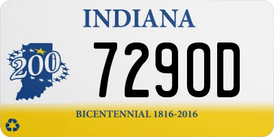 IN license plate 729OD