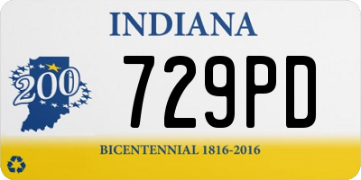 IN license plate 729PD