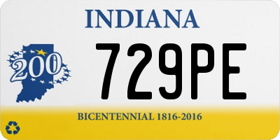 IN license plate 729PE