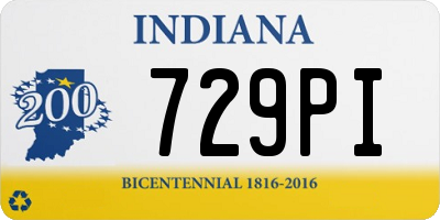 IN license plate 729PI