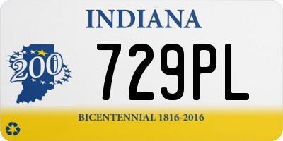 IN license plate 729PL