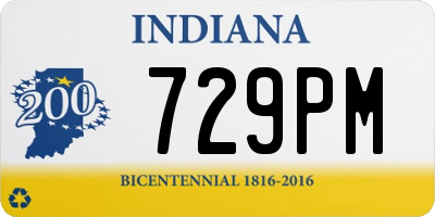 IN license plate 729PM